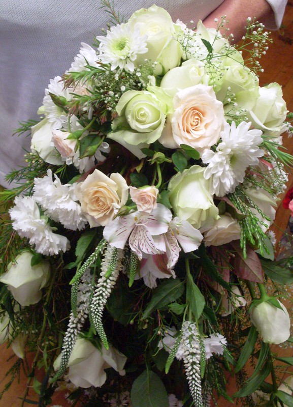 Brides bouquets and wedding flowers.